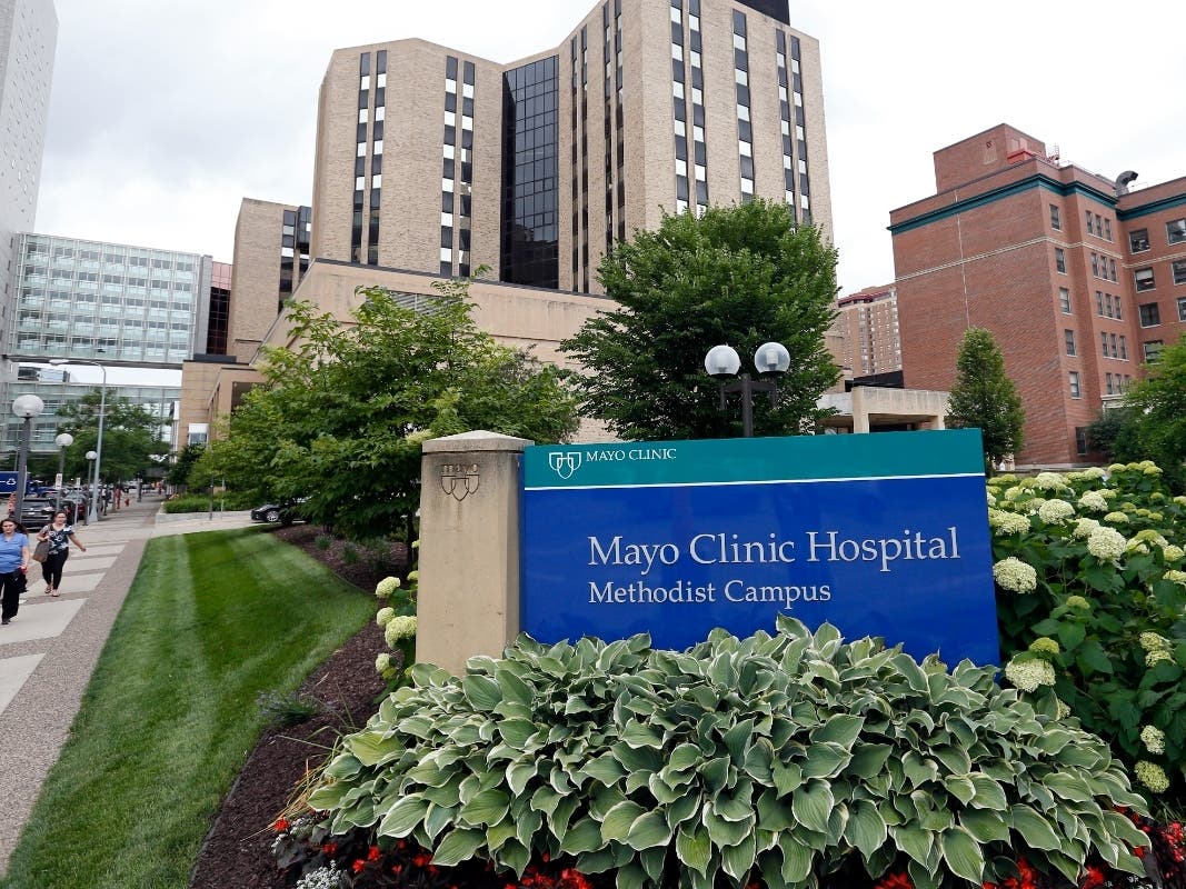 The Mayo Clinic Hospital, Methodist Campus, center, is pictured Tuesday, July 2, 2019, in Rochester, Minn.