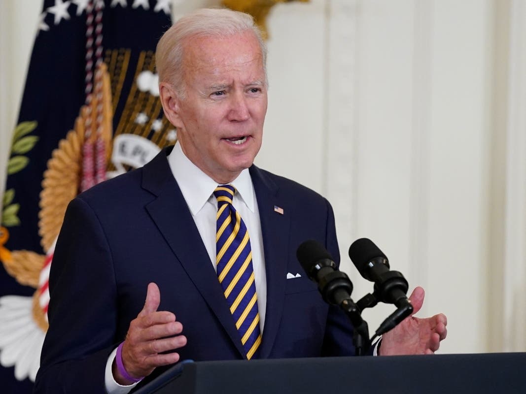 President Joe Biden in the East Room of the White House, Aug. 10, 2022, in Washington. Biden is set to announce $10,000 federal student loan cancellation on Aug. 24, for many, extend repayment pause for others.