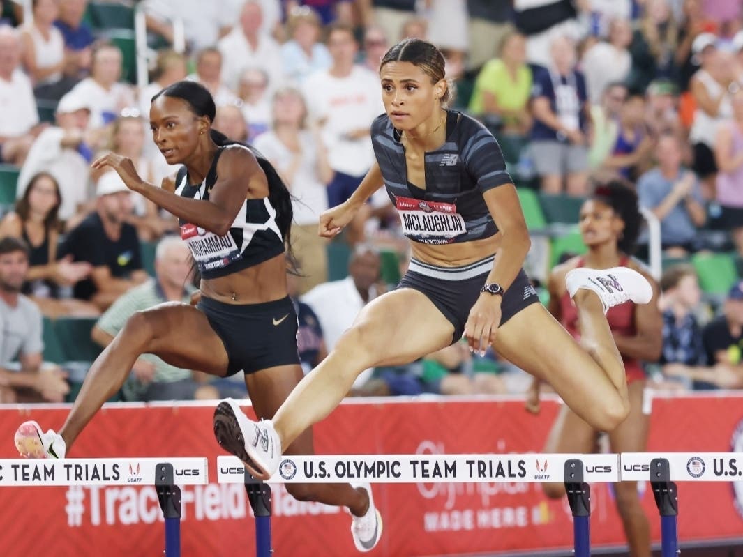 Sydney McLaughlin, 2017 graduate of Union Catholic Regional High School in Scotch Plains, competing in the 2020 U.S. Olympic Track & Field Team Trials - Day 10.