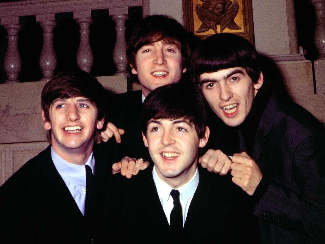 The Beatles members Ringo Starr, John Lennon, Paul McCartney and George Harrison circa 1964. 