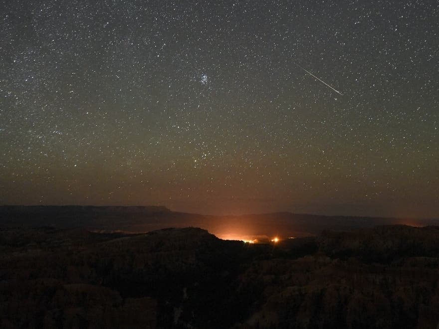 The Perseid meteor shower in August is one of the most anticipated of the year. In the photo above, a shooting star streaks across the sky above Inspiration Point in Bryce Canyon National Park, Utah.