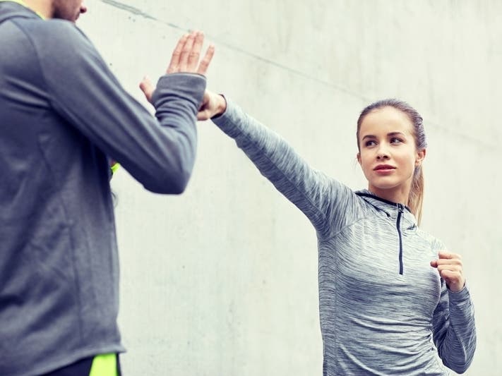 The RAD classes teach women self-defense tactics.