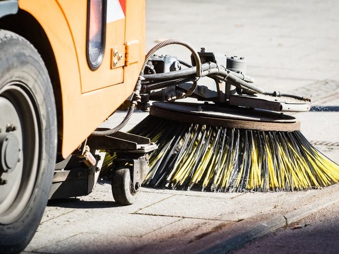 Areas with vast amounts of leaves will not be swept.