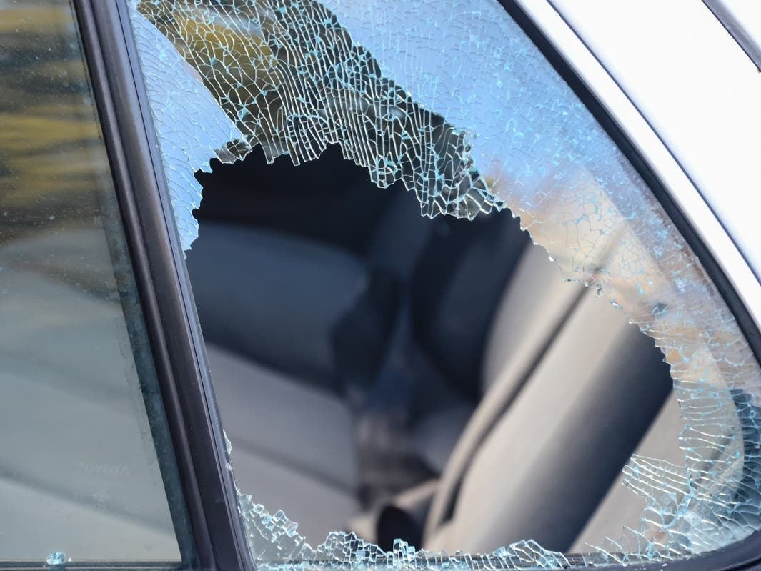 The victim said the rock damaged the door, causing $2500 in damage, and the San Ramon police said the window was shattered.