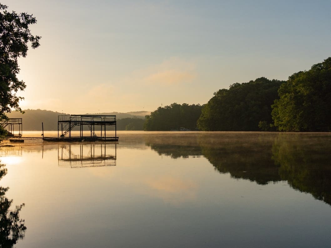 A 61-year-old man died Saturday after he jumped from a stranded boat in Lake Lanier and drowned.