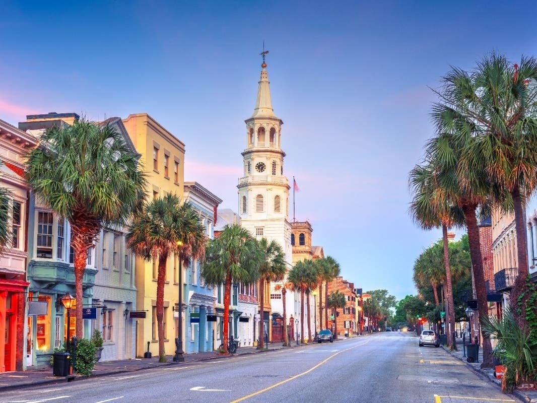 The South has some of the greatest road trip scenery and destinations in the county. Pictured here is the iconic historic district of Charleston, South Carolina. 