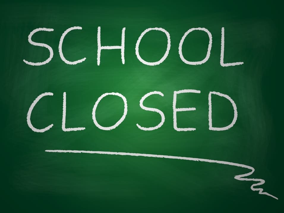 The schools were closed due to inclement weather and icy road conditions, according to the San Diego County Office of Education.