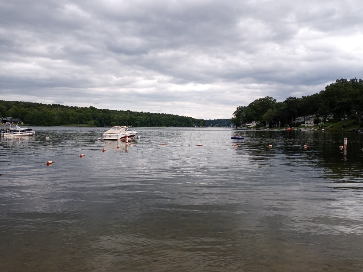 Late afternoon clouds begin to hover over Coventry Lake last week. 