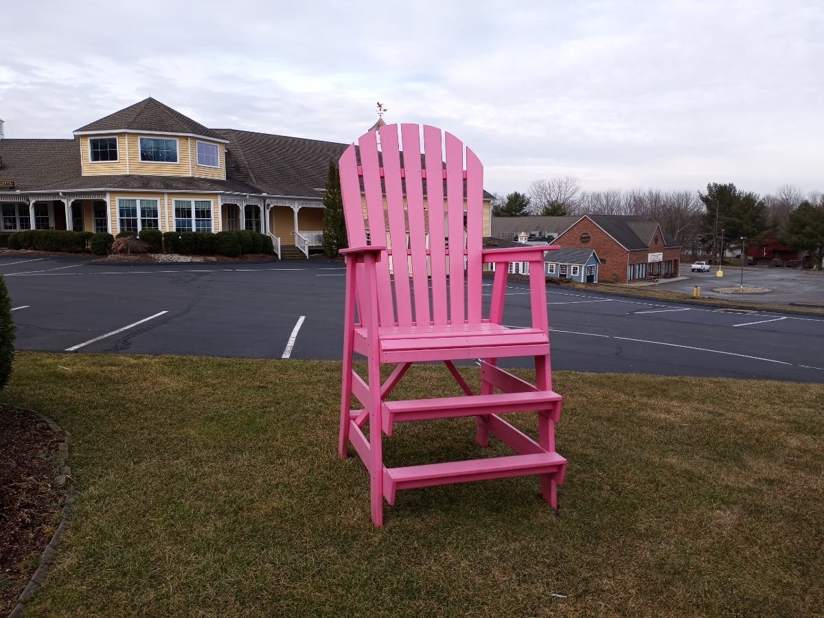 The big pink chair is tough to miss in one part of the state.  