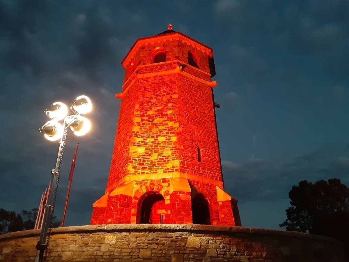 One of Connecticut's most iconic landmarks was all lit up Thursday evening. 