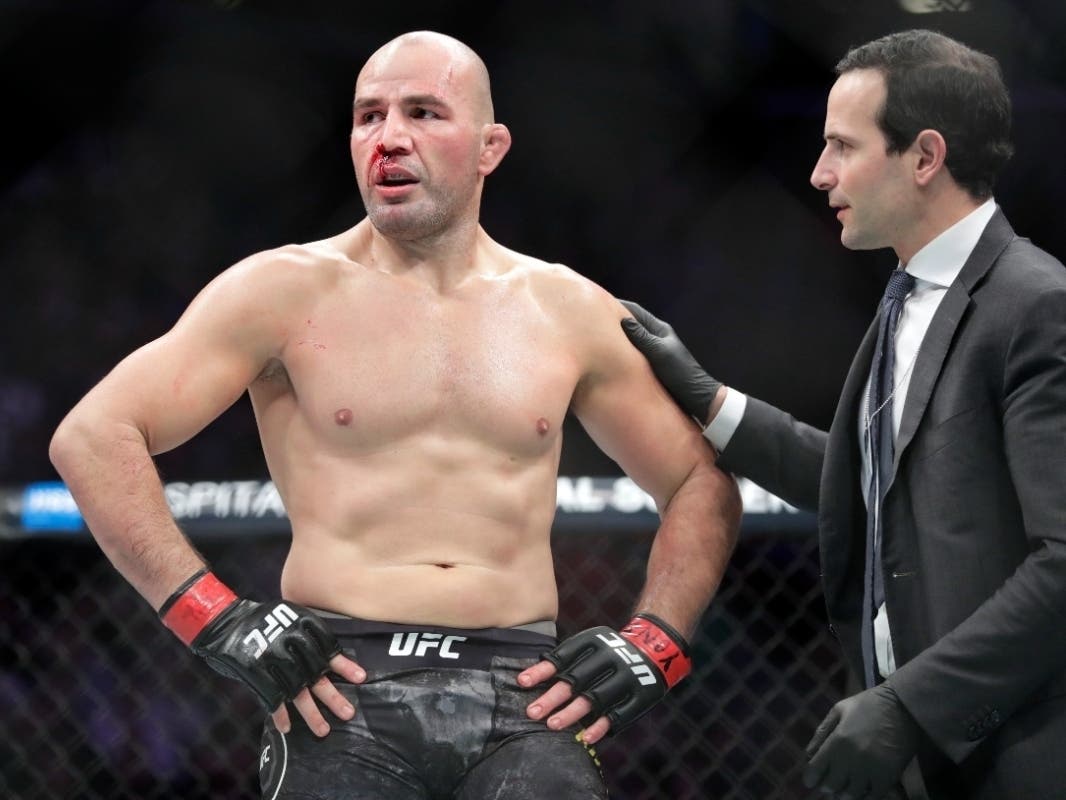 Glover Teixeira looks on after he stopped Karl Roberson in the first round of a 2019 light heavyweight mixed martial arts bout at UFC Fight Night in New York. He will be speaking about a fit lifestyle at Vernon's National Night Out next month. 