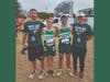 Head Coach Dimitri Dimizas (from left), Andrew Sima, Jack Kajmowicz, Assistant Coach David Alvarez