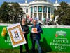 Author Peter H. Reynolds & Paul Reynolds pose on White House lawn where DOT DOT DOT: A New Musical was performed twice - featuring Reynolds' books The Dot, Ish and Sky Color.