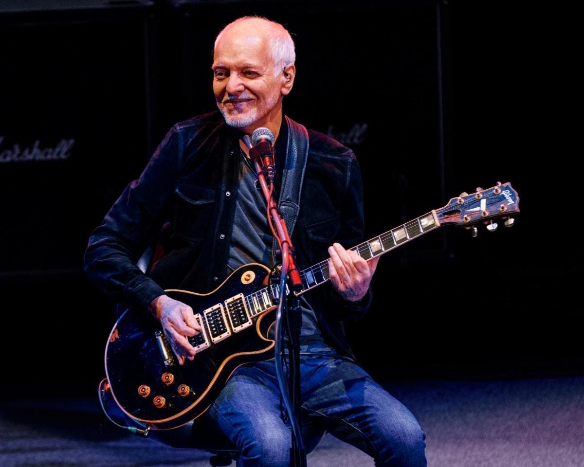 Above: Peter Frampton with his Gibson Les Paul.