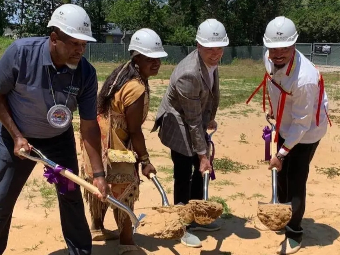 A groundbreaking for the cannabis dispensary was held in 2022.