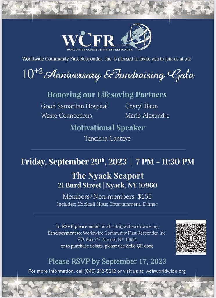 You are Invited to The WCFR 10+2 Anniversary & Fundraising Gala! 