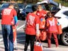 Volunteers gather at Crossroads UMC in Ashburn to receive food and toiletry donations for sorting and then delivery to Ashburn area schools.