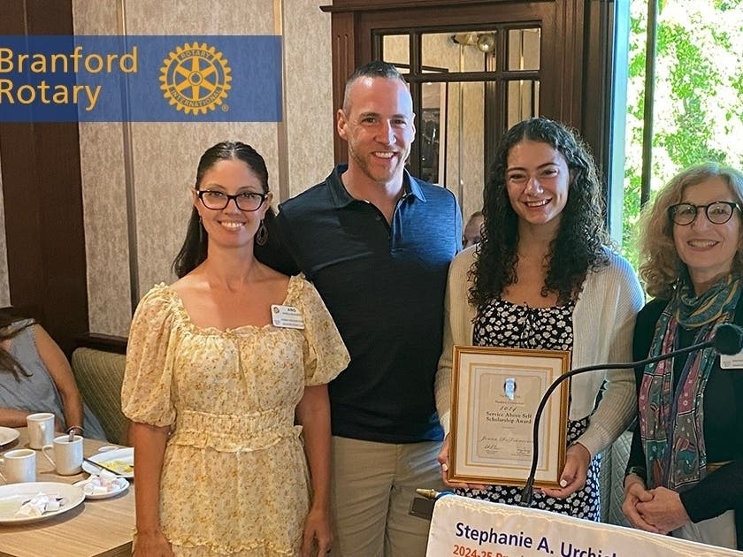 Branford High School Grad Jenna DeFrancesco Honored With Rotary Award