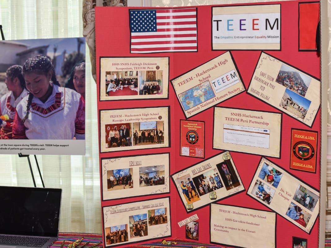 Student exhibits of the work they did to help people around the world were showcased at "A Taste of TEEEM" in Bergen County. 