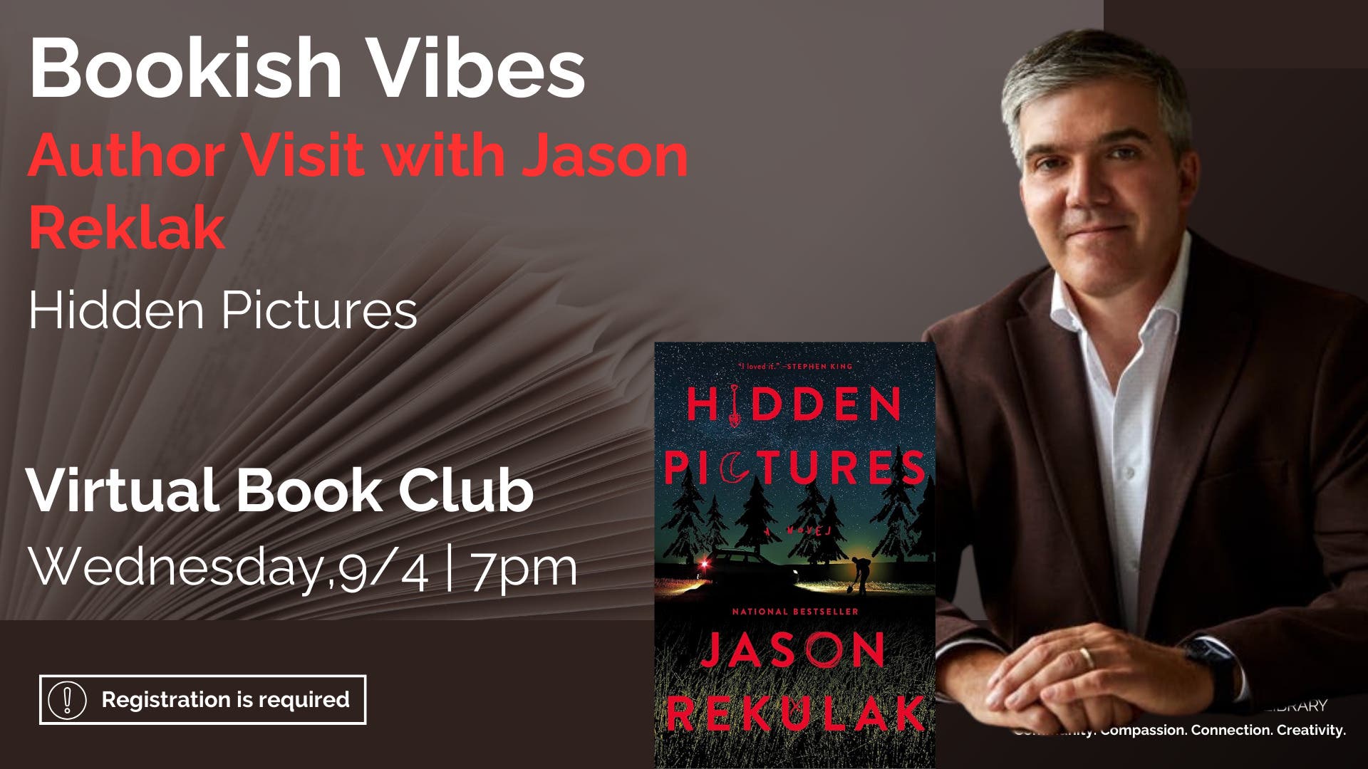 VIRTUAL Bookish Vibes Book Club and Author Visit with Jason Rekulak 