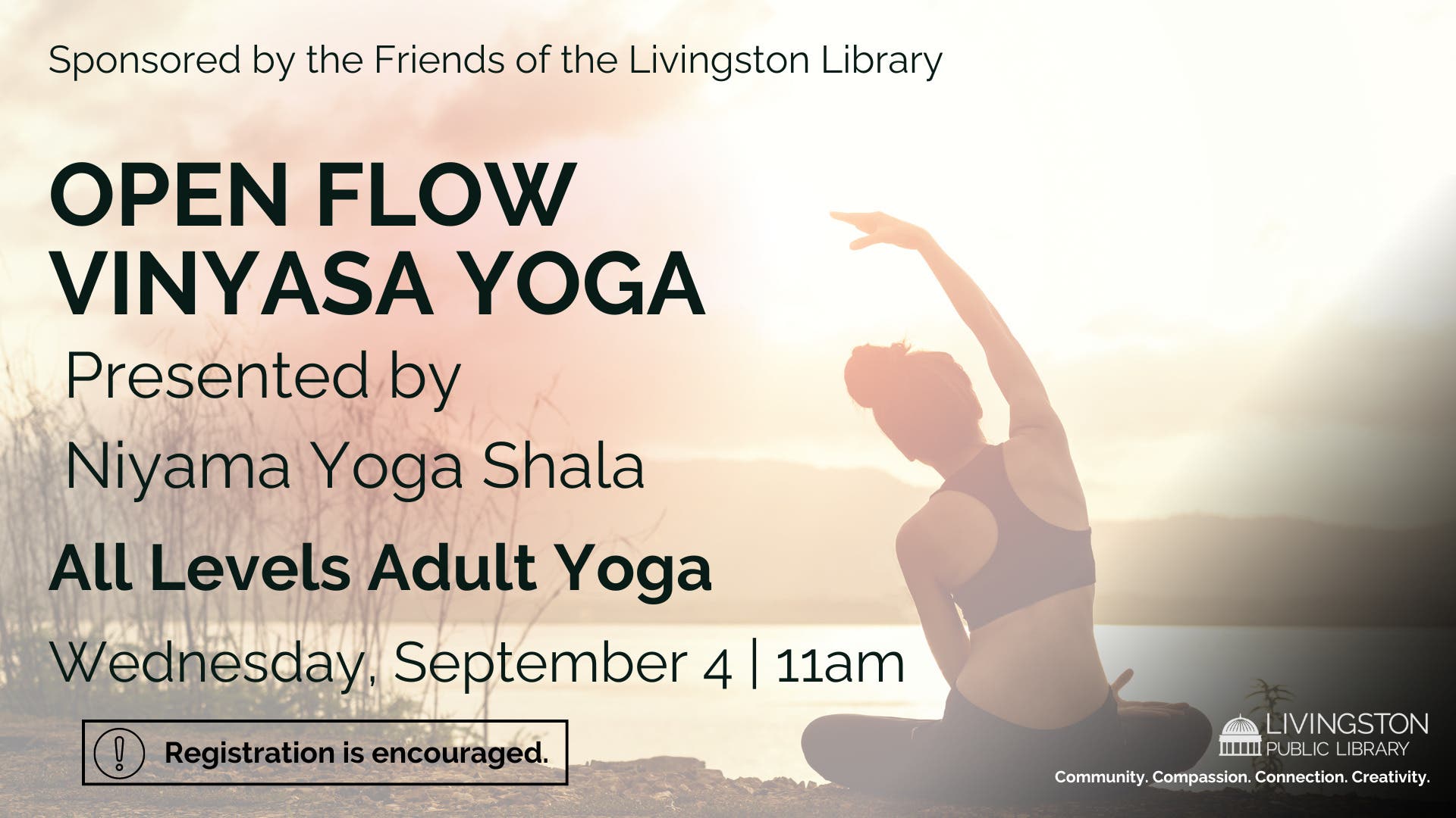 Adult Yoga Workshop: Open Flow Vinyasa Yoga