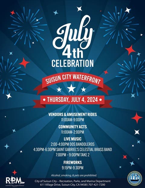 4th Of July Celebration & Fireworks 2024: Waterfront, Suisun City
