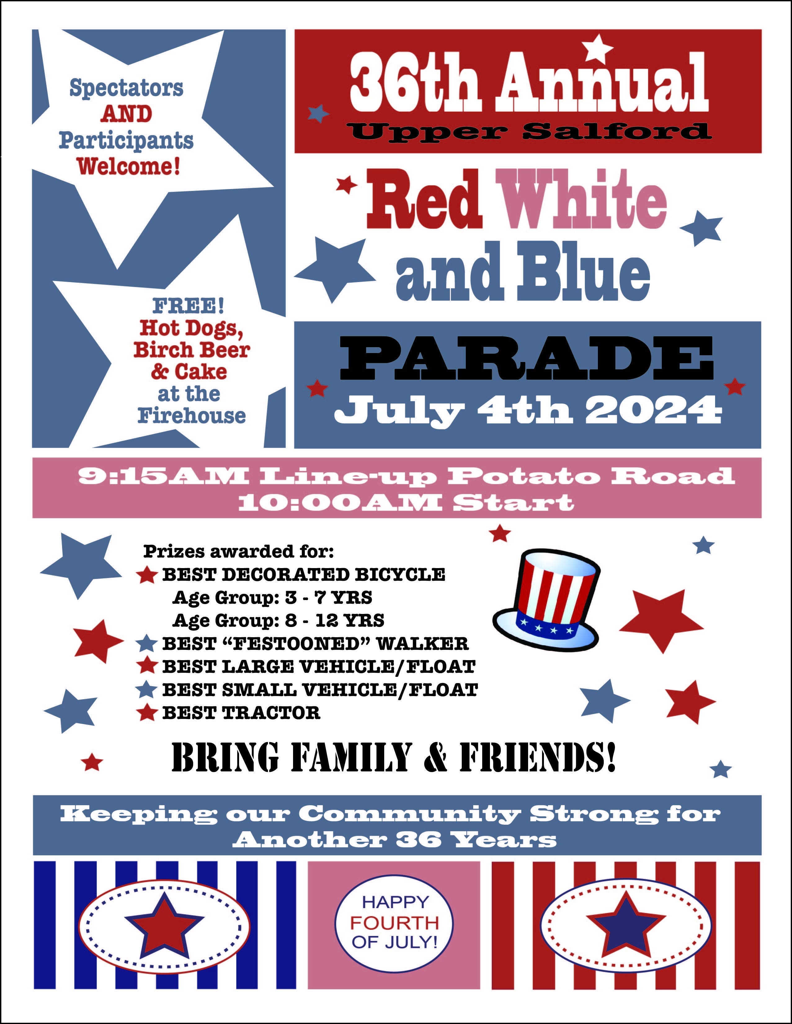 Upper Salford's 36th Annual Red, White and Blue 4th of July Parade