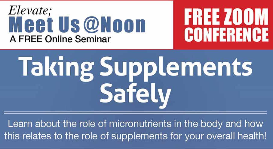 Life Group LA - Free Friday Seminar -  Taking Supplements Safely