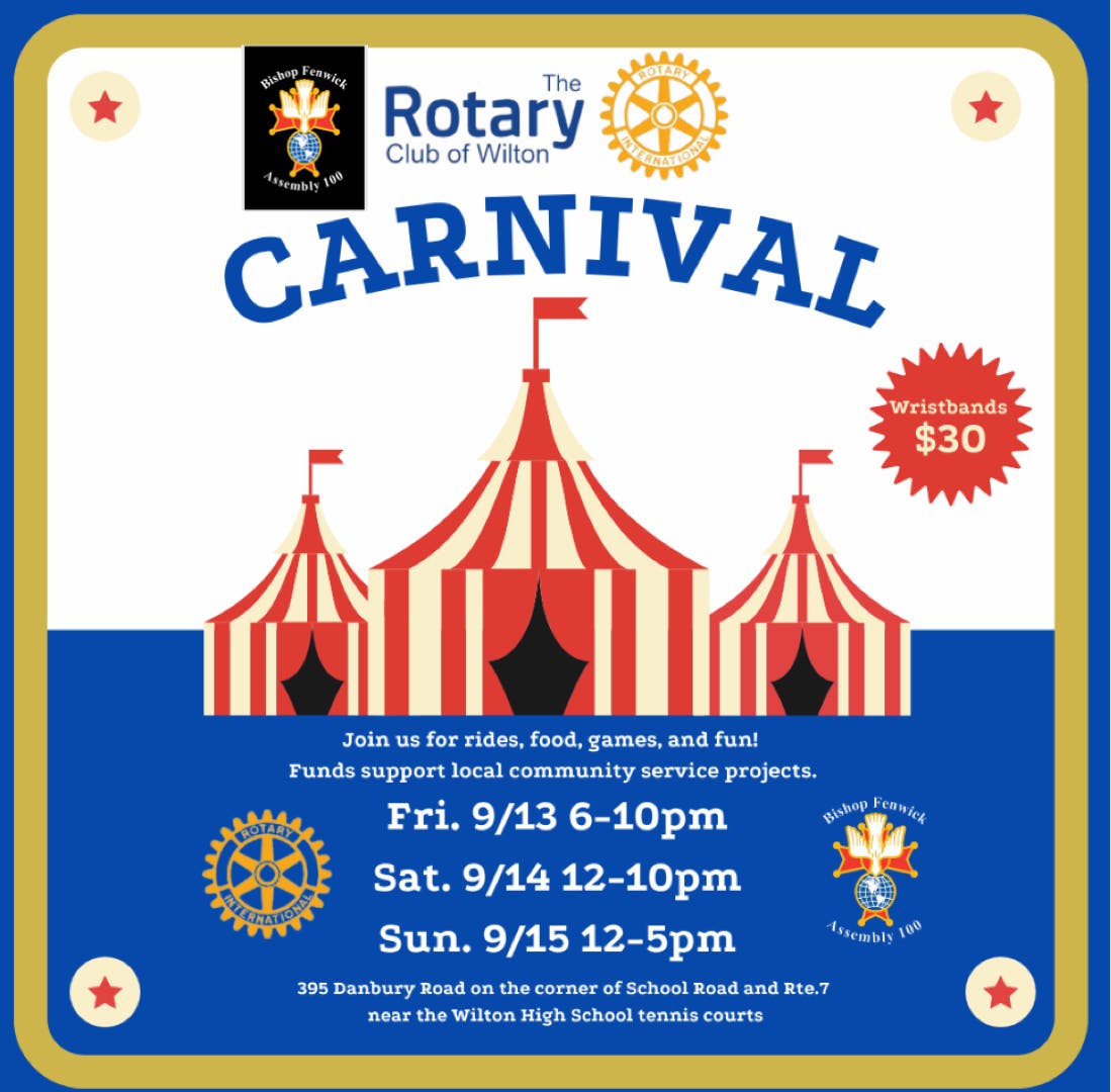 Rotary Club of Wilton Family Carnival with Knights of Columbus Bishop Fenwick Assembly 100