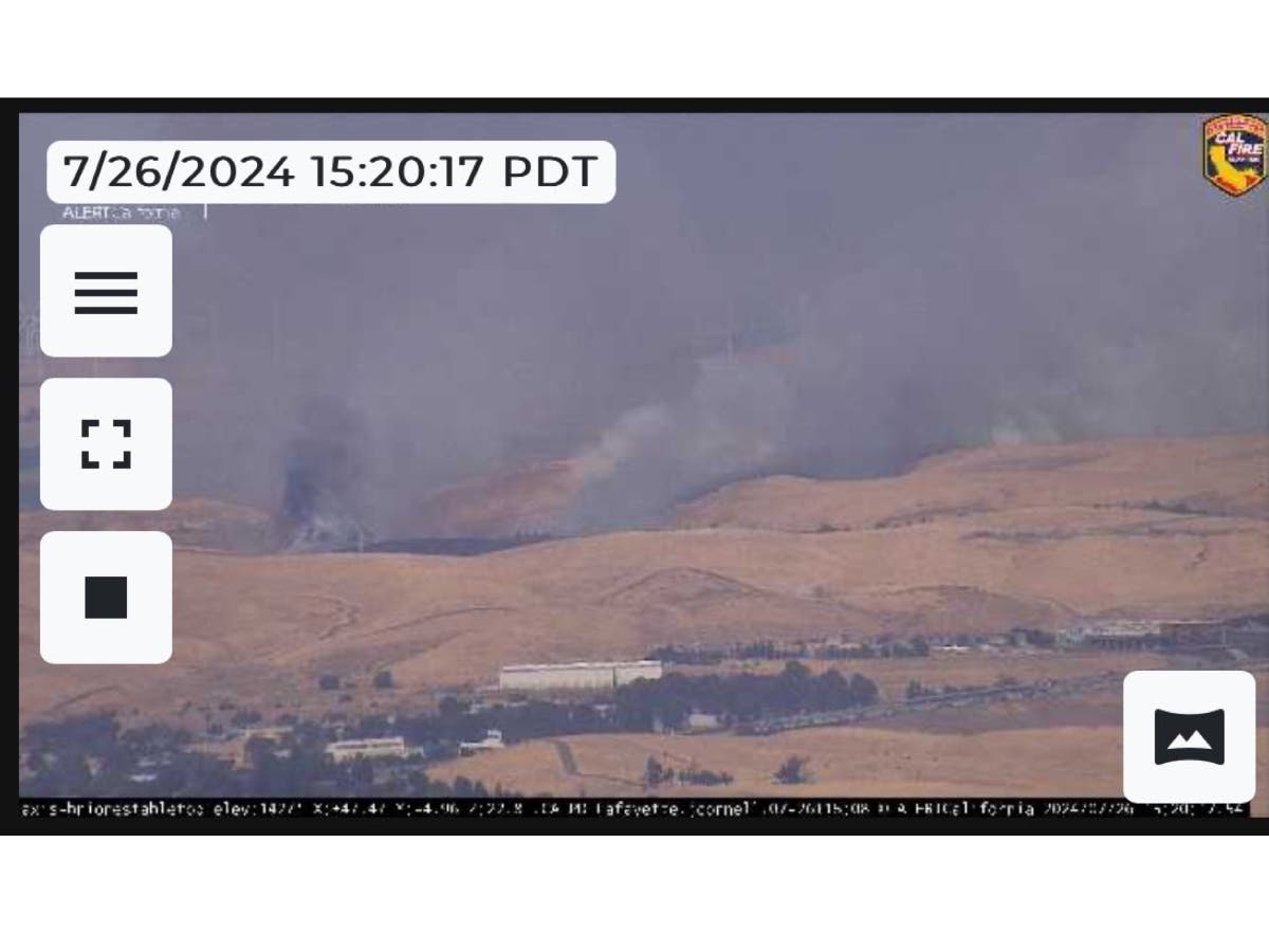 The Point Fire is pictured Friday in Contra Costa County.