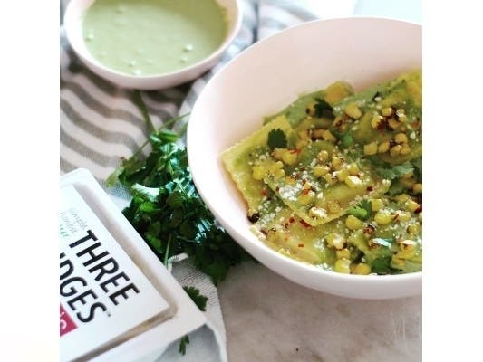 Green Cilantro Goddess Ravioli.