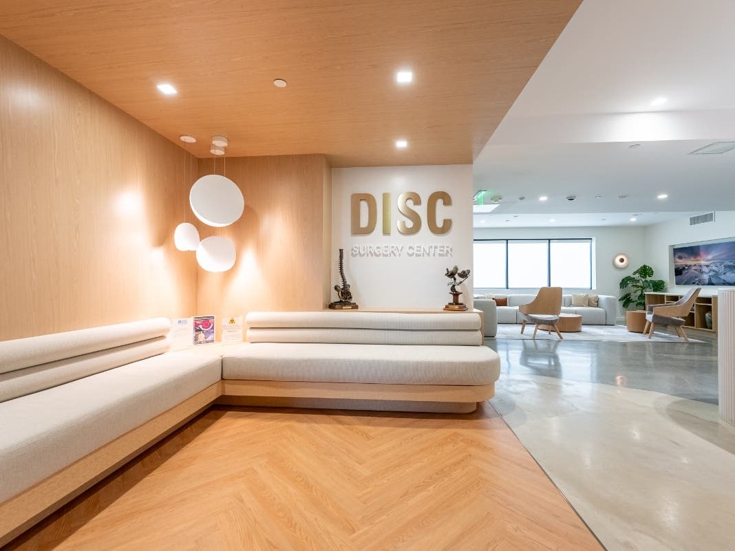 Pictured: DISC Sports & Spine Center’s newest facility in Marina del Rey, custom built to elevate spine care.