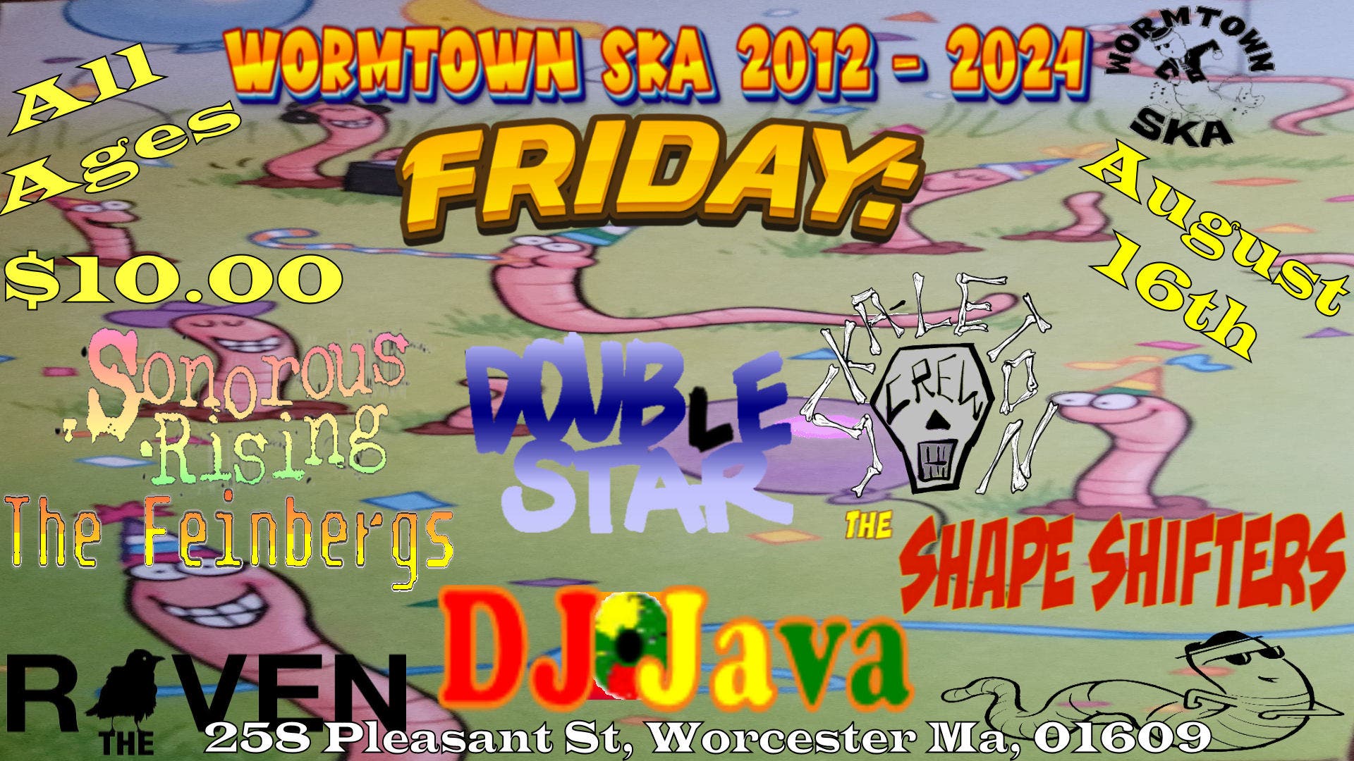 *All Ages* 12 Years of Wormtown Ska Fest - Feat: Rock, Ska, Ska-Punk, Punk, and More!