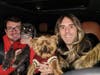 Leo and Tucker joined their owners, Matt Leo and AJ Nicholas, for a ride through Six Flags' Holiday in the Park Drive-Thru Experience.