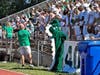 It was a hot day to be dressed up as the Dragons' mascot. 