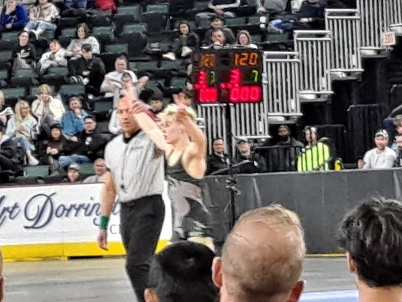 Evan Tallmadge wins the 120-pound championship at the NJSIAA wrestling championships Saturday.