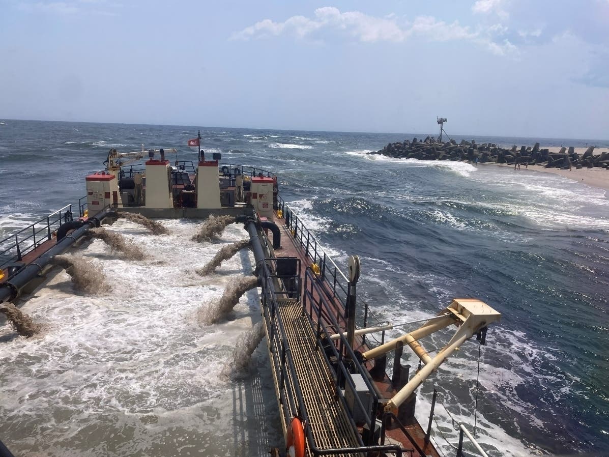 Dredging Underway On Manasquan Inlet Shoal 