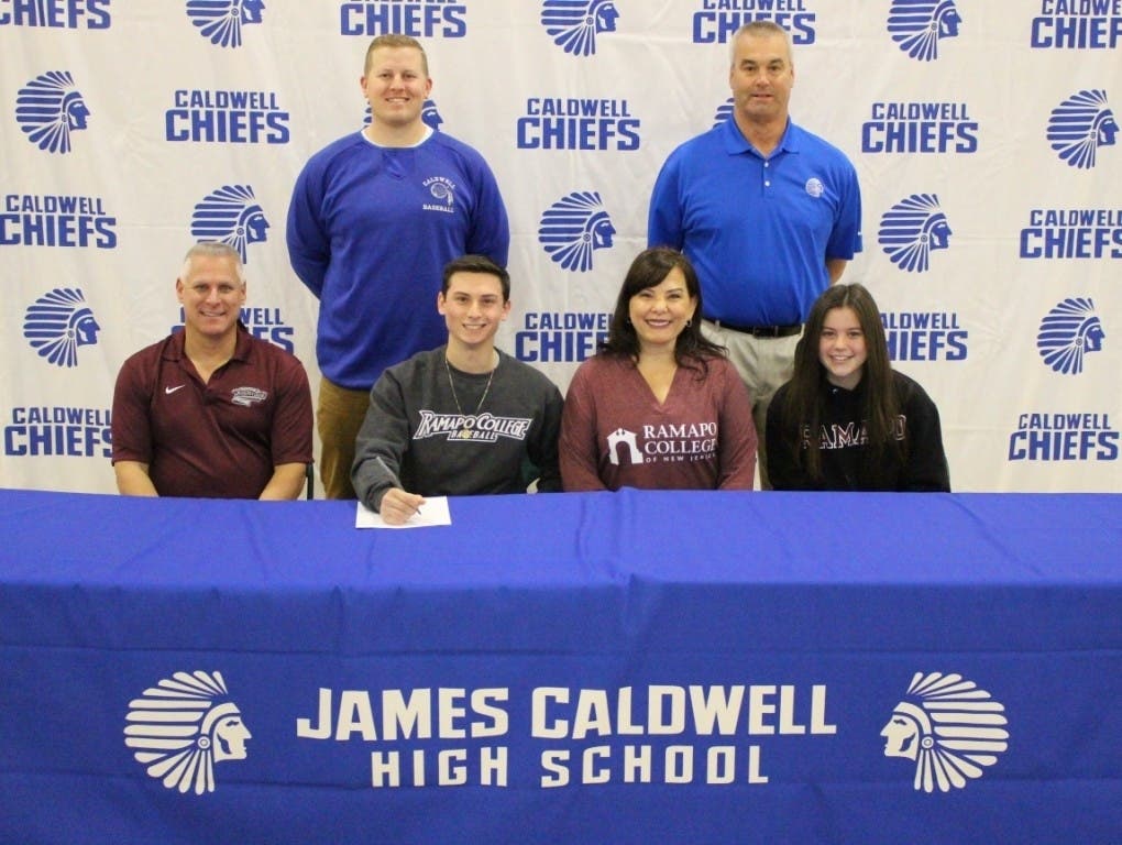 Ryan Sanderson, a senior at James Caldwell High School, has committed to play baseball at Ramapo College.