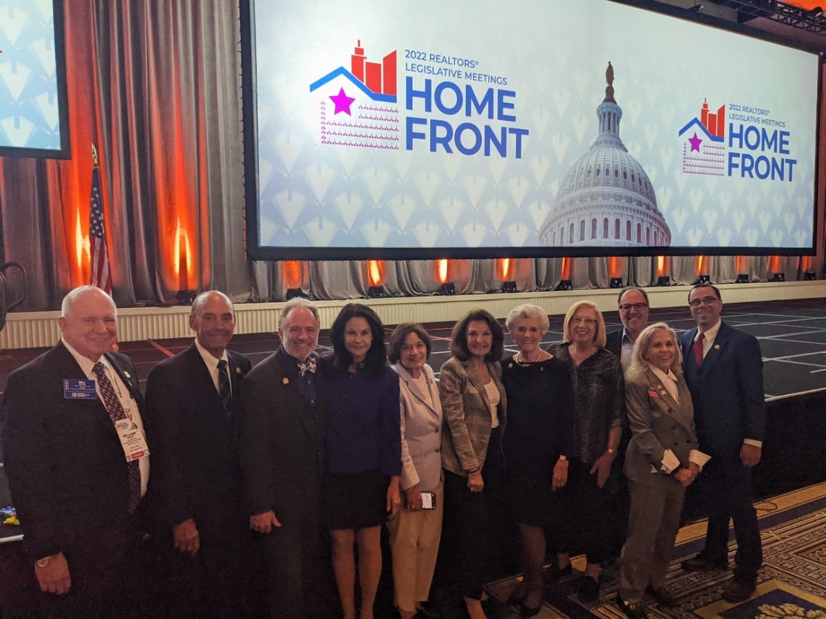 Lynne Mortimer (fourth from left) with fellow honorees at the REALTORS Legislative Meetings & Trade Expo in Washington, D.C.