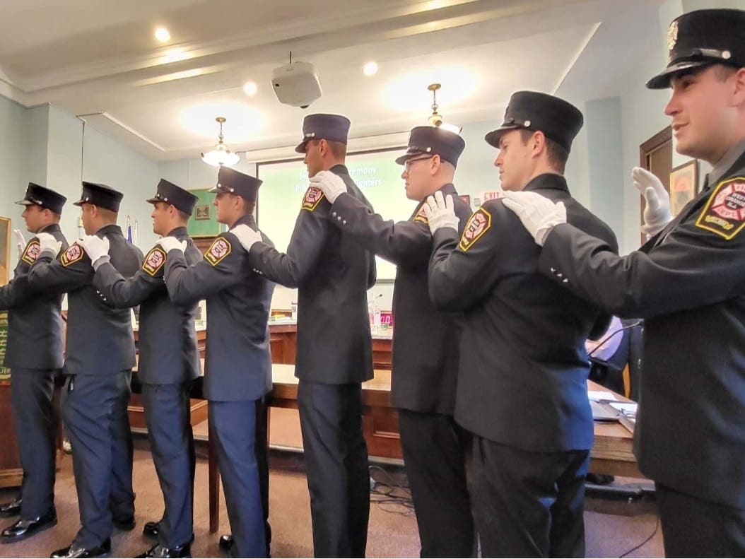 West Orange Swears In 8 Probationary Firefighters At Town Meeting