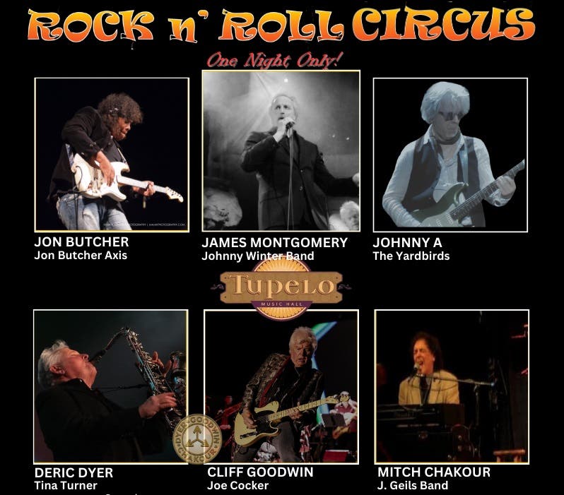 Rock 'n Roll Circus benefit event feat. James Montgomery, Jon Butcher & Johnny A