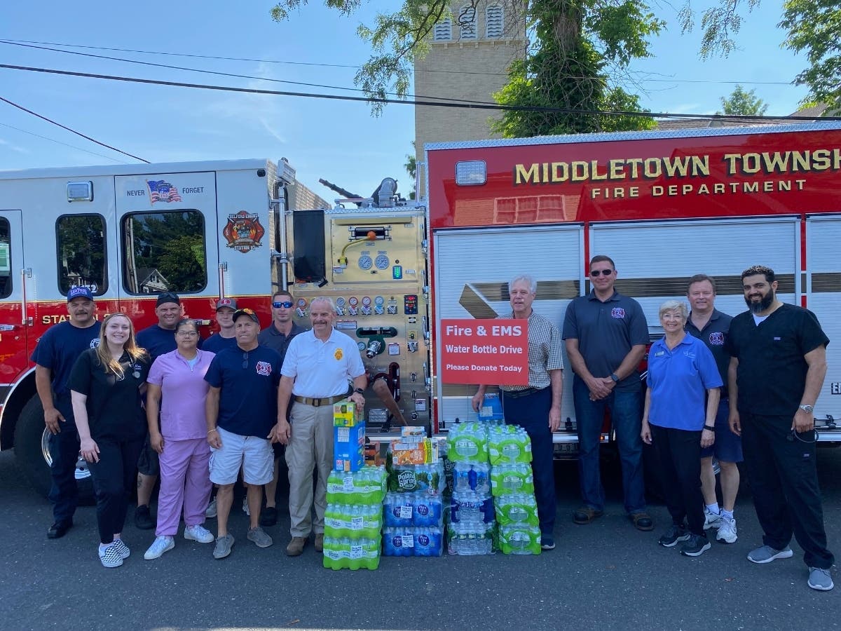 Bottled Water Drive For Middletown First Responders