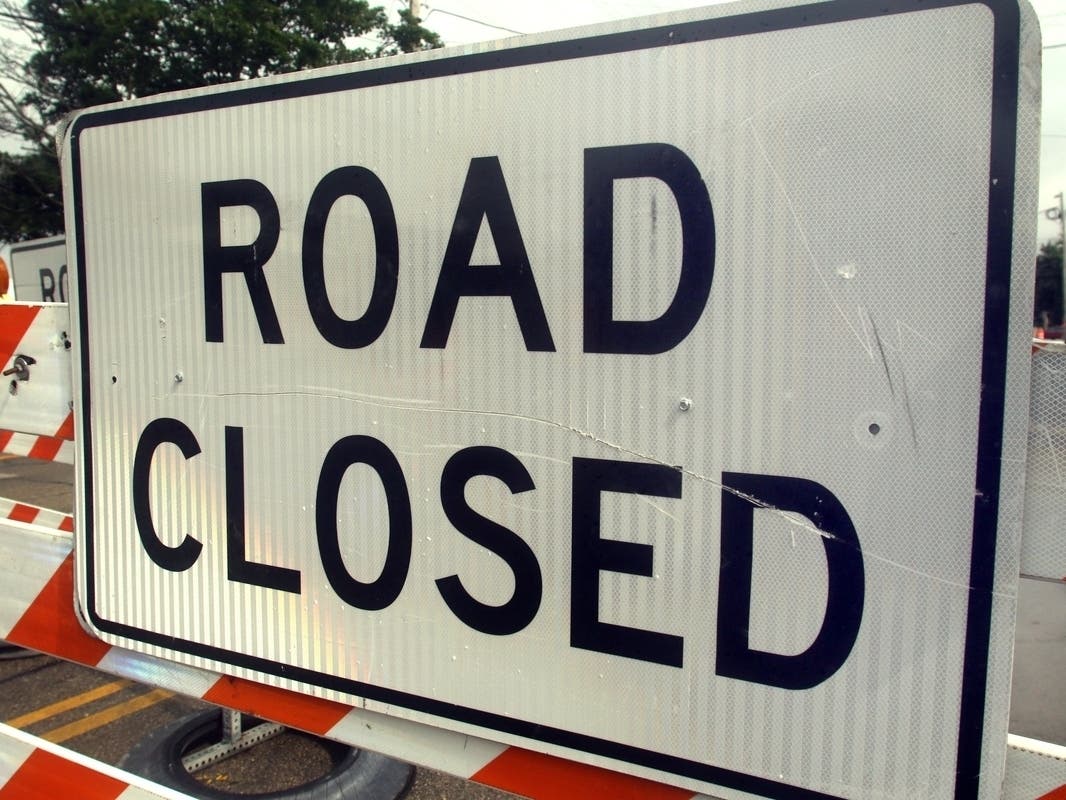 The roadway will be closed on Thursday and Friday.