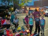 A family enjoys a NSYMCA Drive-In Movie night in the summer of 2020.  