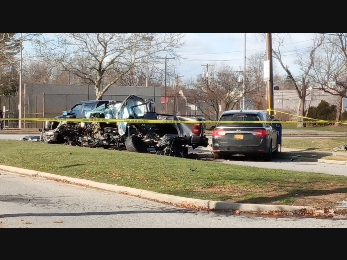 One person was seriously injured in a crash in Levittown Monday morning.