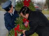 New York State Assemblyman Kevin Byrne (Dist.94), assisted by cadet First Lieutenant Steven Johnston, places a wreath honoring the United States Army during Wreaths Across America Day on Dec. 18 at the Raymond Hill Cemetery in Carmel.