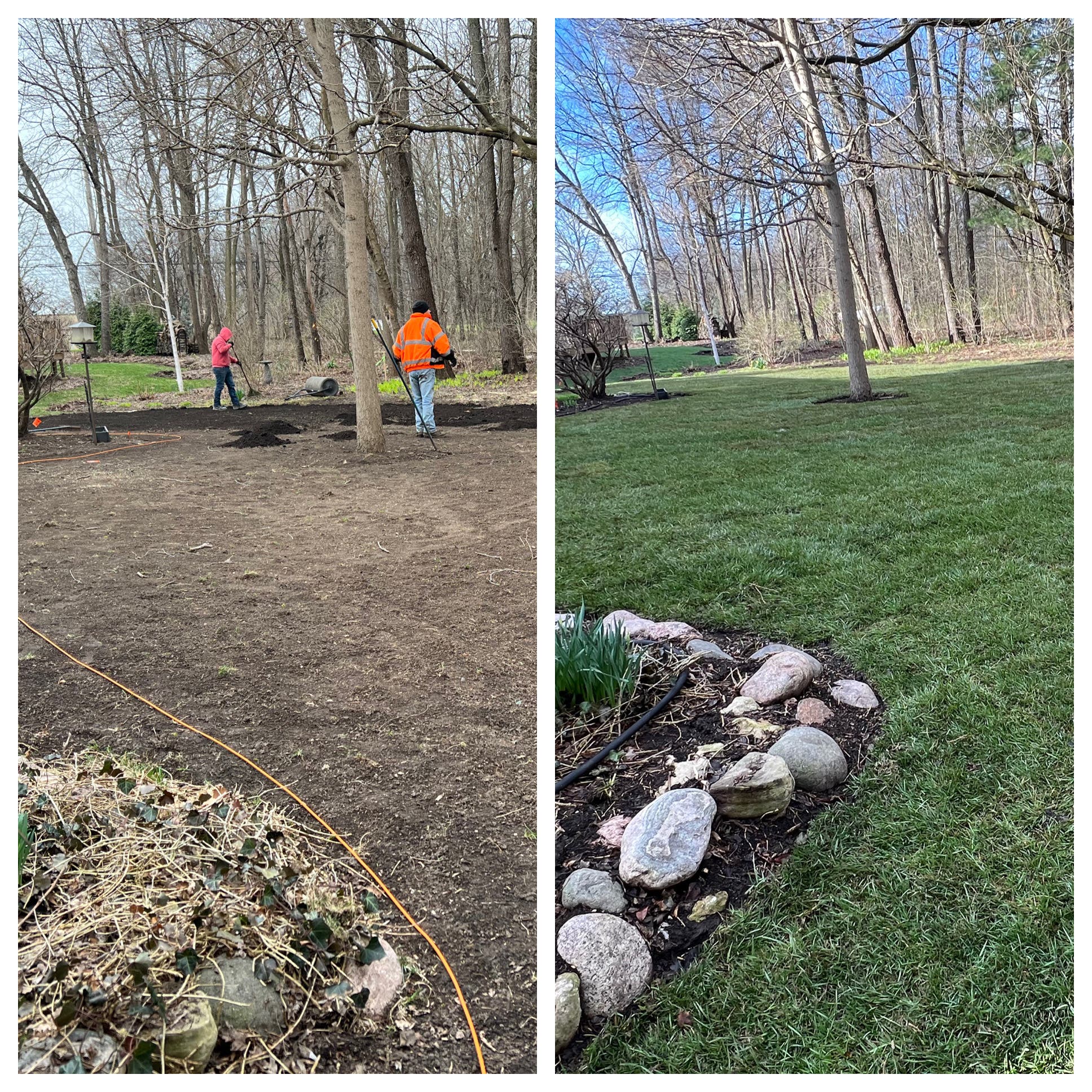 Drainage,pavers,sod and mulch installation 