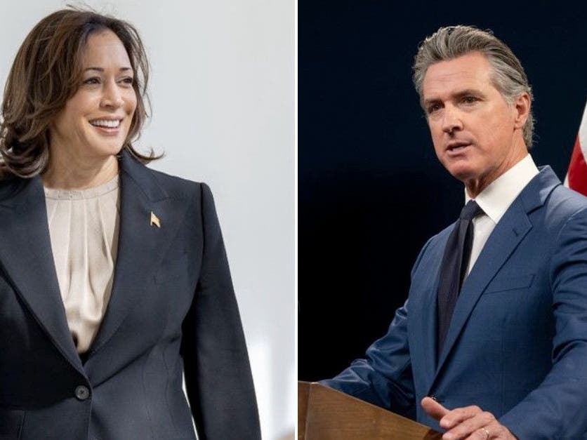 Vice President Kamala Harris and CA Governor Gavin Newsom