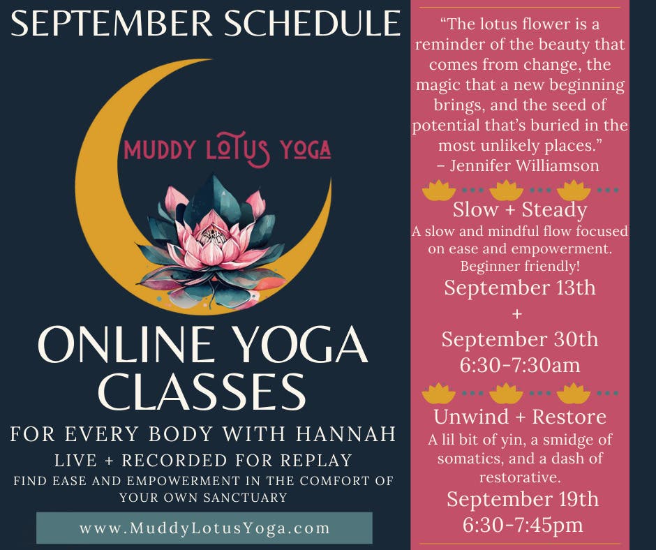 ONLINE Yoga Classes: September