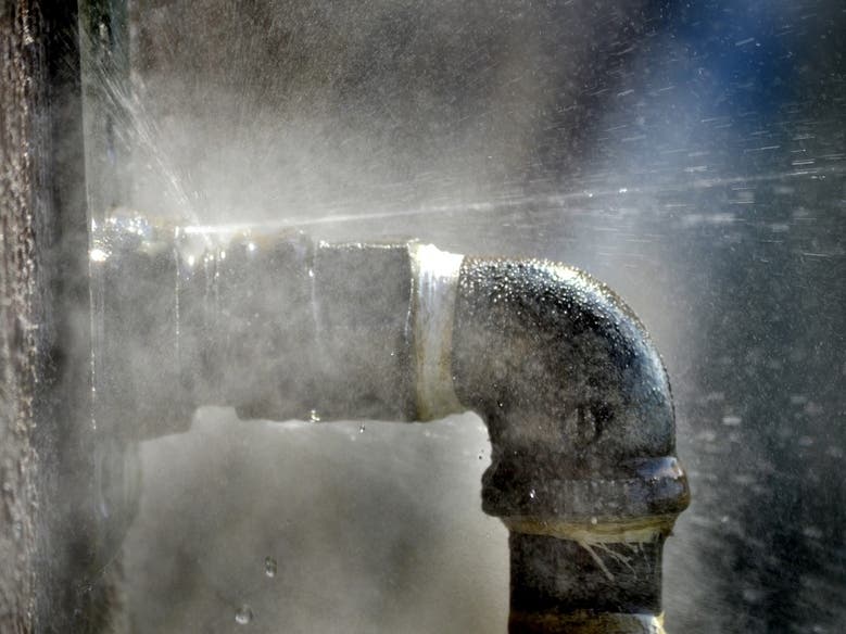 A contractor broke a water main along Howe Avenue Monday morning.